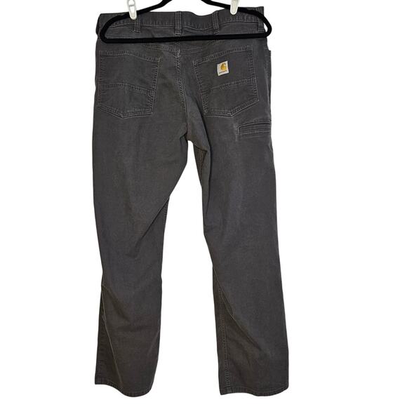 Carhartt Rugged Flex Relaxed Fit Canvas 5 pocket work pants Grey sz 36 x30 - Picture 2 of 7